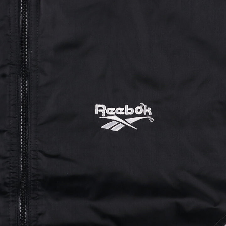 90'S Reebok Men's XXL Vintage Windbreaker unclear black type Vintage Second Hand