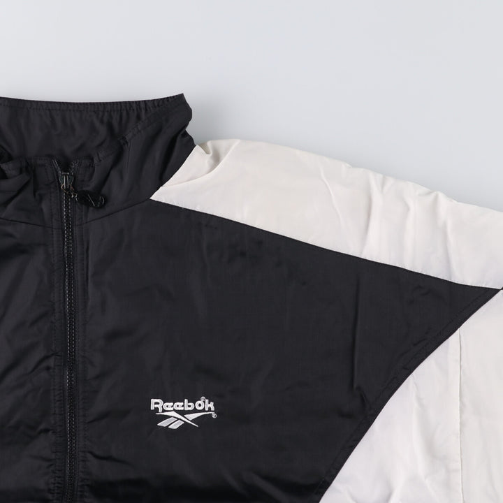 90'S Reebok Men's XXL Vintage Windbreaker unclear black type Vintage Second Hand