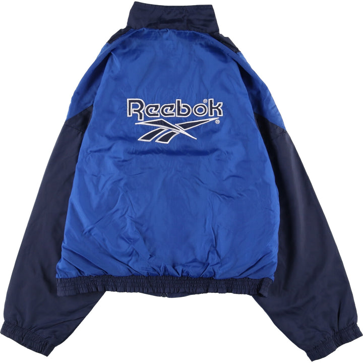 90'S Reebok Back Logo Windbreaker Men's XL Vintage polyester blue type Vintage Second Hand