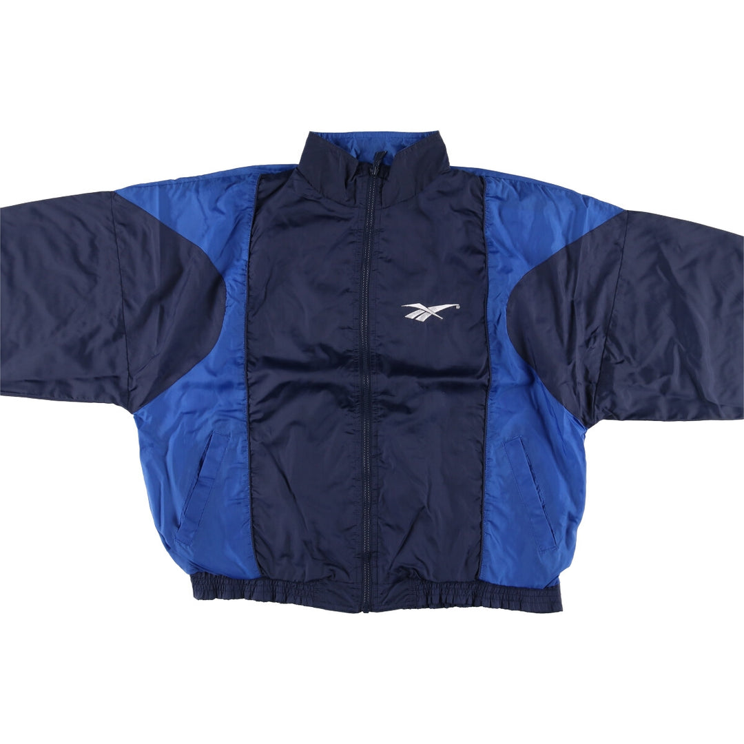 90'S Reebok Back Logo Windbreaker Men's XL Vintage polyester blue type Vintage Second Hand