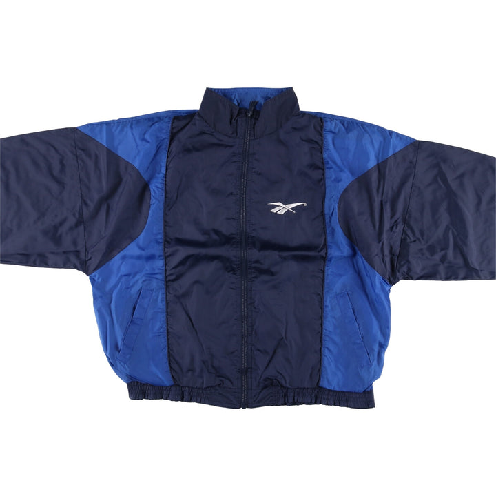 90'S Reebok Back Logo Windbreaker Men's XL Vintage polyester blue type Vintage Second Hand