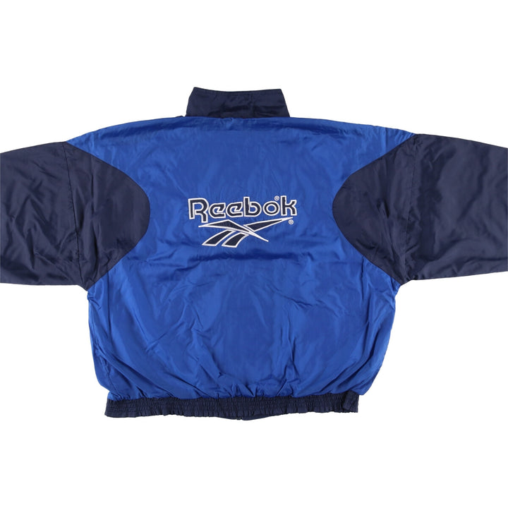 90'S Reebok Back Logo Windbreaker Men's XL Vintage polyester blue type Vintage Second Hand