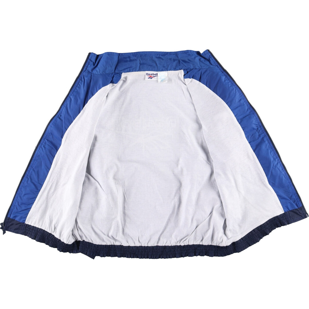 90'S Reebok Back Logo Windbreaker Men's XL Vintage polyester blue type Vintage Second Hand