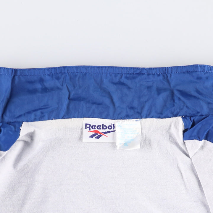 90'S Reebok Back Logo Windbreaker Men's XL Vintage polyester blue type Vintage Second Hand