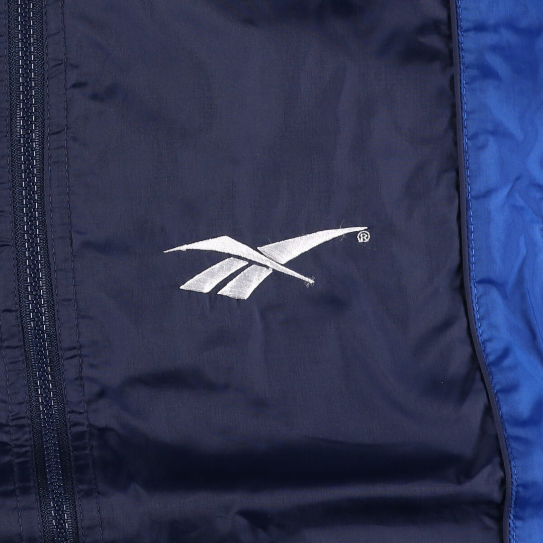 90'S Reebok Back Logo Windbreaker Men's XL Vintage polyester blue type Vintage Second Hand