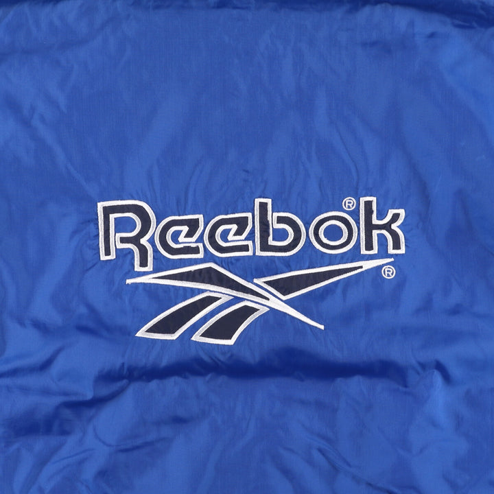 90'S Reebok Back Logo Windbreaker Men's XL Vintage polyester blue type Vintage Second Hand