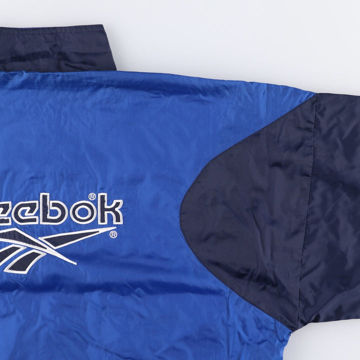 90'S Reebok Back Logo Windbreaker Men's XL Vintage polyester blue type Vintage Second Hand