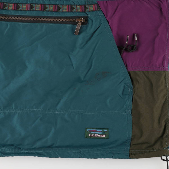 Vintage LLBean Anorak Parka from the 1980'S to 1990s, Made in USA, Men's Size L unclear green type Vintage Second Hand