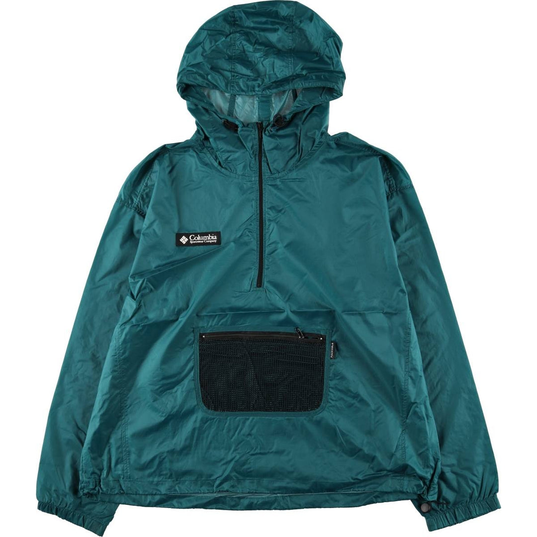 90s-00'S Columbia Packable Ripstop Anorak Parka, Men's XL Nylon green type Vintage Second Hand