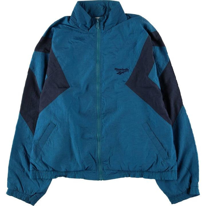 90'S Reebok Men's XXL Vintage Windbreaker unclear blue type Vintage Second Hand