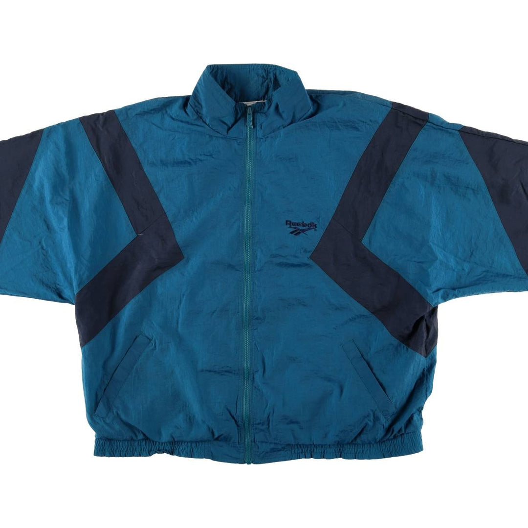 90'S Reebok Men's XXL Vintage Windbreaker unclear blue type Vintage Second Hand