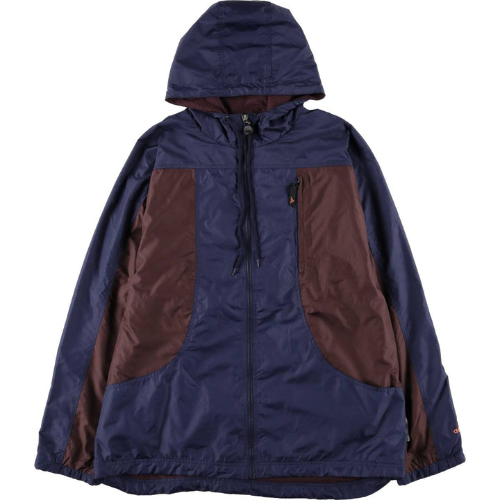 Vintage 90'S Adidas hooded windbreaker, men's size XL polyester bordeaux Vintage Second Hand