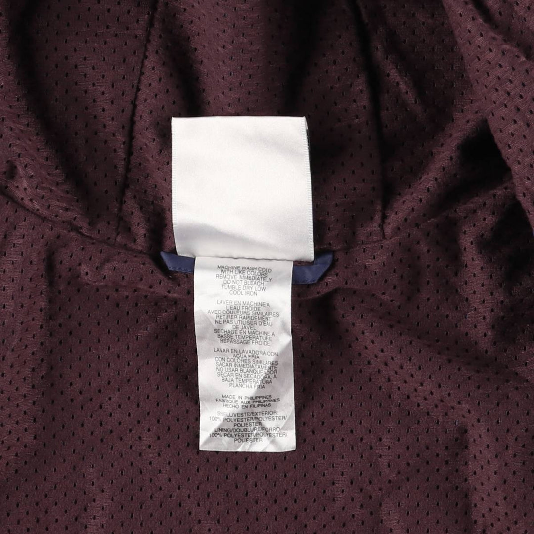 Vintage 90'S Adidas hooded windbreaker, men's size XL polyester bordeaux Vintage Second Hand