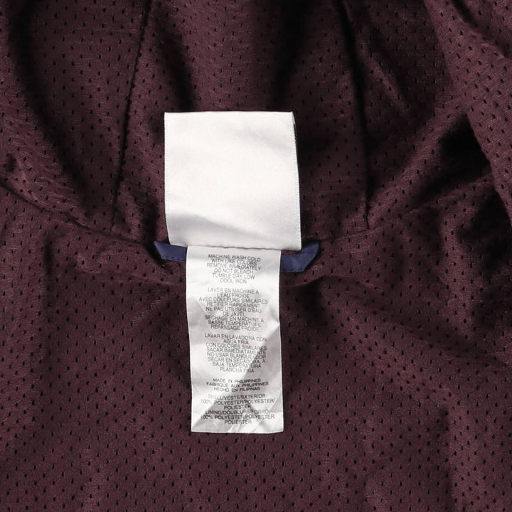 Vintage 90'S Adidas hooded windbreaker, men's size XL polyester bordeaux Vintage Second Hand