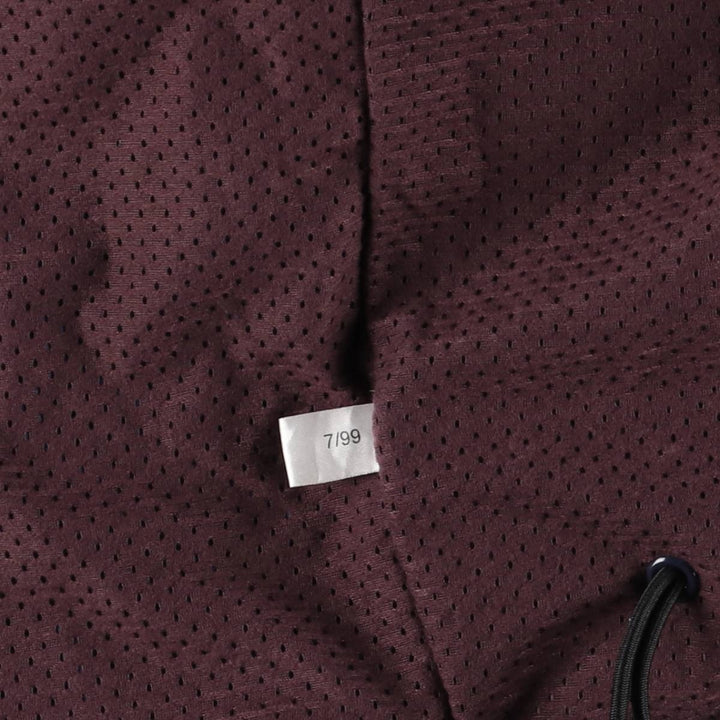 Vintage 90'S Adidas hooded windbreaker, men's size XL polyester bordeaux Vintage Second Hand