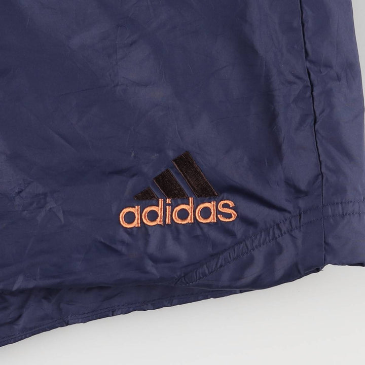 Vintage 90'S Adidas hooded windbreaker, men's size XL polyester bordeaux Vintage Second Hand