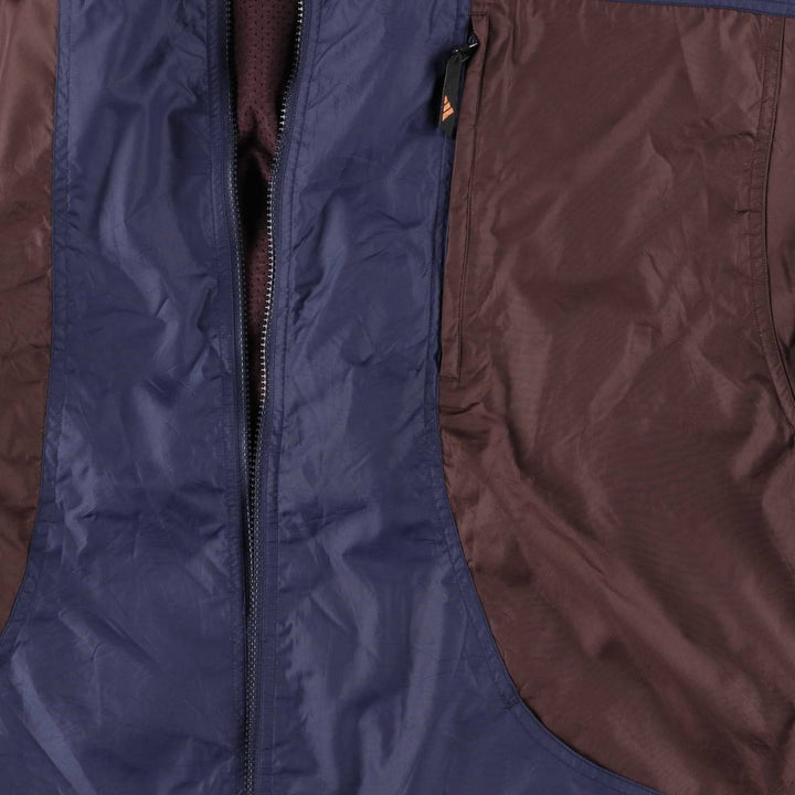 Vintage 90'S Adidas hooded windbreaker, men's size XL polyester bordeaux Vintage Second Hand