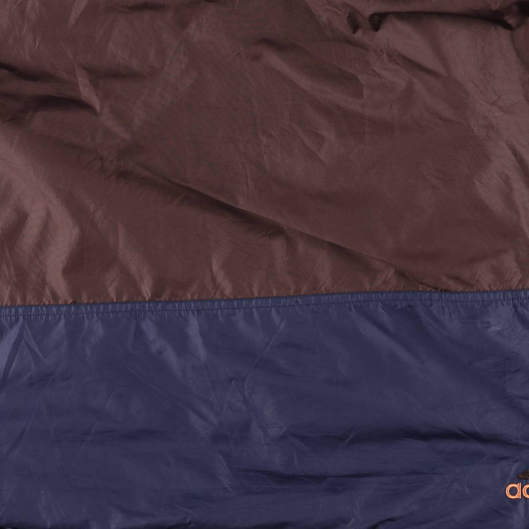 Vintage 90'S Adidas hooded windbreaker, men's size XL polyester bordeaux Vintage Second Hand