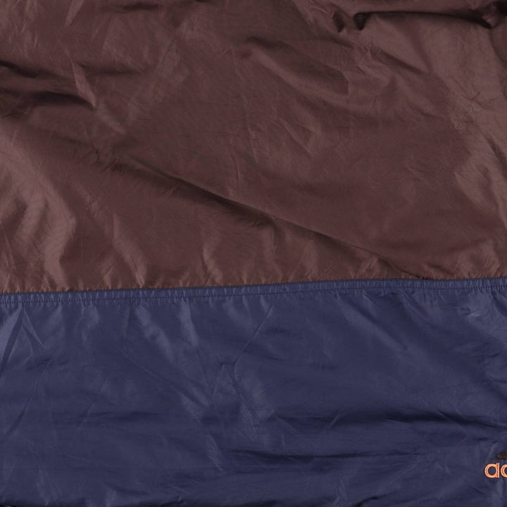 Vintage 90'S Adidas hooded windbreaker, men's size XL polyester bordeaux Vintage Second Hand