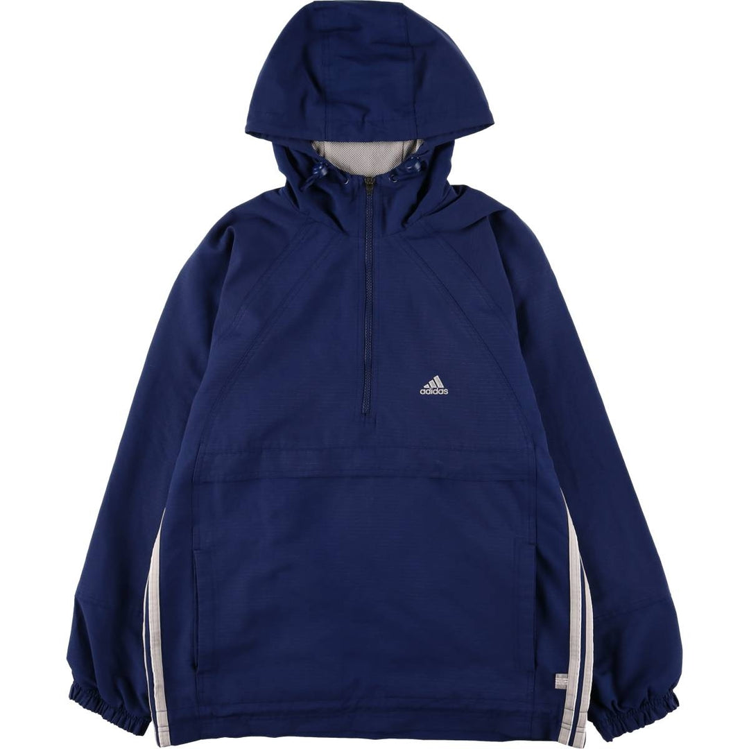 Vintage 90'S Adidas Ripstop Anorak Parka, Men's Size Medium polyester navy blue type Vintage Second Hand