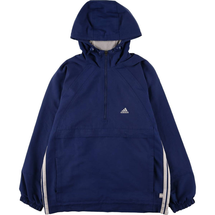 Vintage 90'S Adidas Ripstop Anorak Parka, Men's Size Medium polyester navy blue type Vintage Second Hand