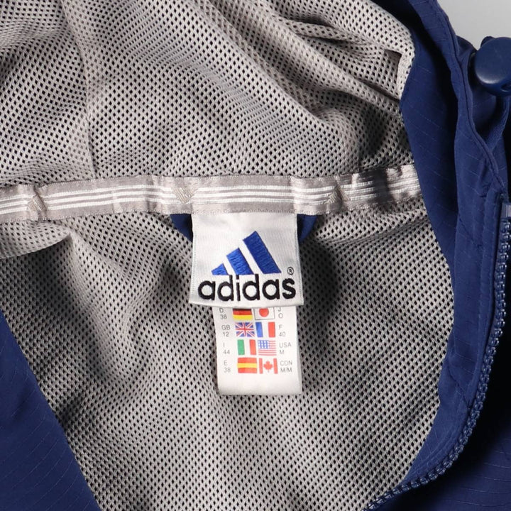 Vintage 90'S Adidas Ripstop Anorak Parka, Men's Size Medium polyester navy blue type Vintage Second Hand