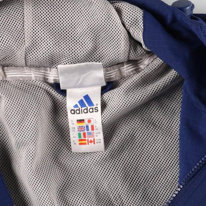 Vintage 90'S Adidas Ripstop Anorak Parka, Men's Size Medium polyester navy blue type Vintage Second Hand