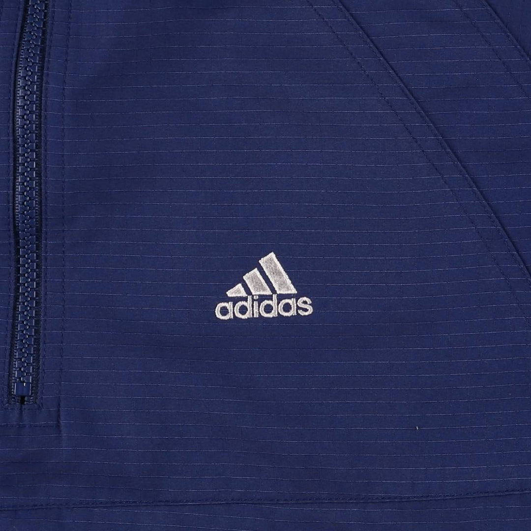 Vintage 90'S Adidas Ripstop Anorak Parka, Men's Size Medium polyester navy blue type Vintage Second Hand