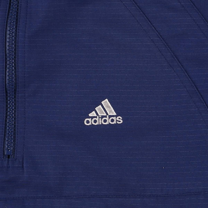 Vintage 90'S Adidas Ripstop Anorak Parka, Men's Size Medium polyester navy blue type Vintage Second Hand