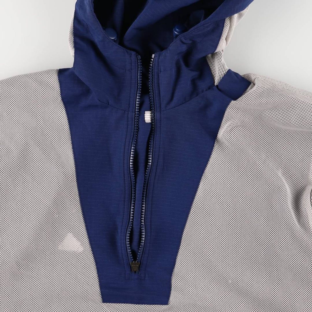Vintage 90'S Adidas Ripstop Anorak Parka, Men's Size Medium polyester navy blue type Vintage Second Hand