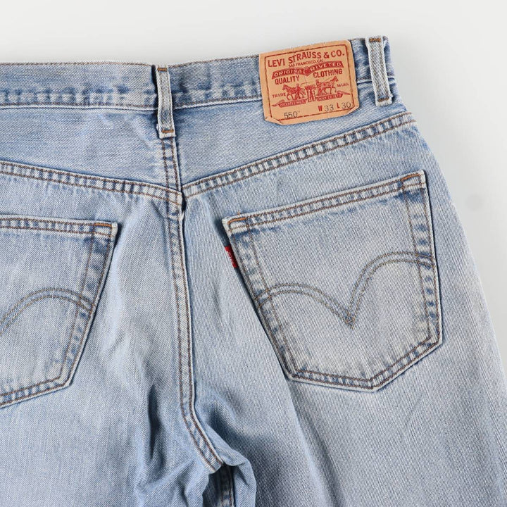 00'S Levi's 550 Relaxed Fit Tapered Denim Pants Men's W33 cotton blue type Vintage Second Hand