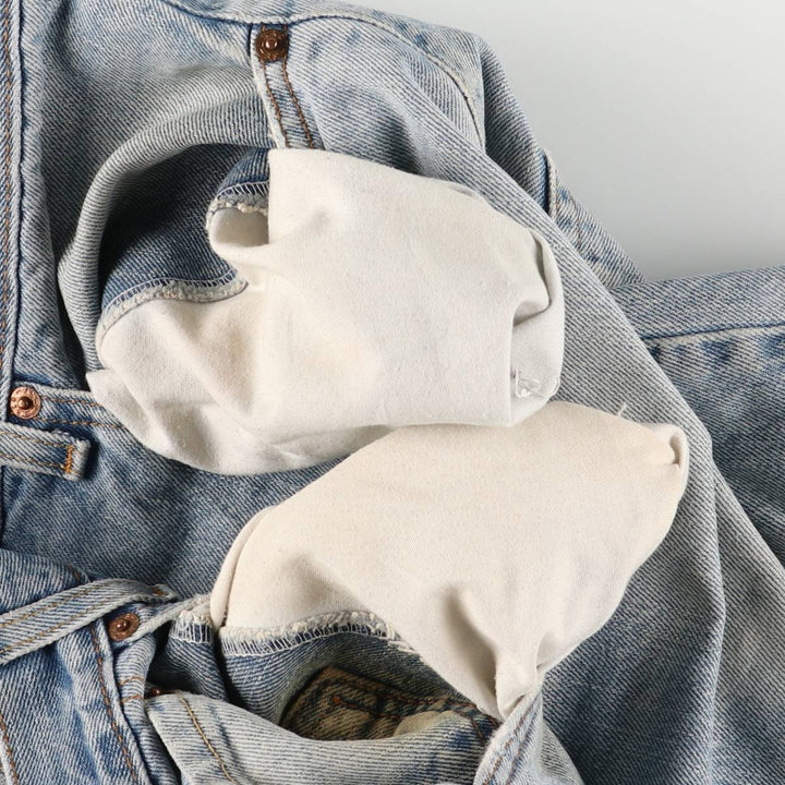 Levi's 550 Relaxed Fit Tapered Denim Pants for Men, W35 cotton blue type Vintage Second Hand