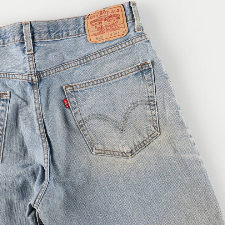 Levi's 550 Relaxed Fit Tapered Denim Pants for Men, W35 cotton blue type Vintage Second Hand