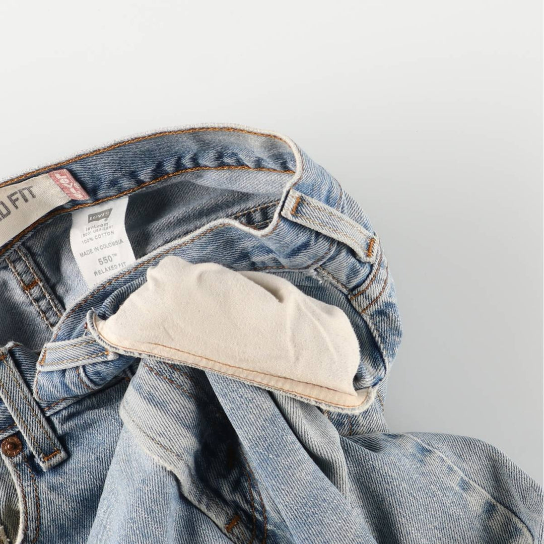 Levi's 550 Relaxed Fit Tapered Denim Pants for Men, W35 cotton blue type Vintage Second Hand