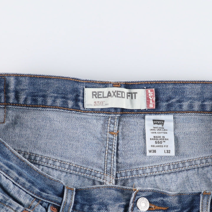 00'S Levi's 550 Relaxed Fit Tapered Denim Pants Men's W37 cotton blue type Vintage Second Hand