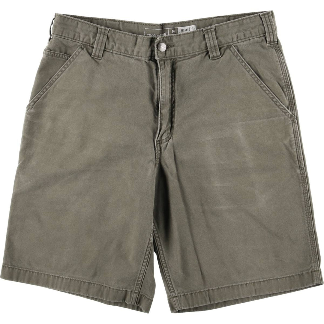 Carhartt Relaxed Fit Duck Work Shorts, Short Pants, Men's, W34 equivalent cotton gray type Vintage Second Hand