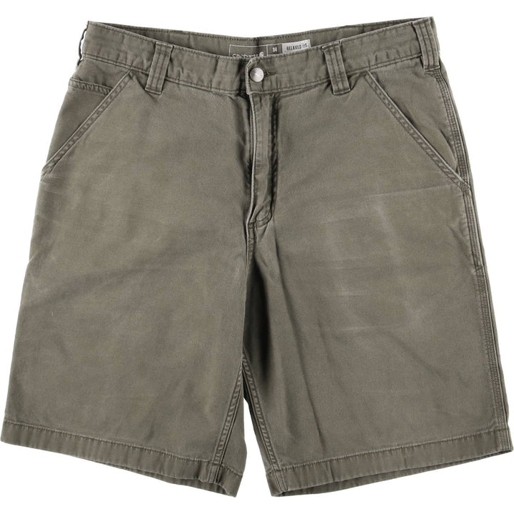 Carhartt Relaxed Fit Duck Work Shorts, Short Pants, Men's, W34 equivalent cotton gray type Vintage Second Hand