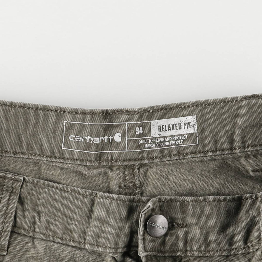 Carhartt Relaxed Fit Duck Work Shorts, Short Pants, Men's, W34 equivalent cotton gray type Vintage Second Hand