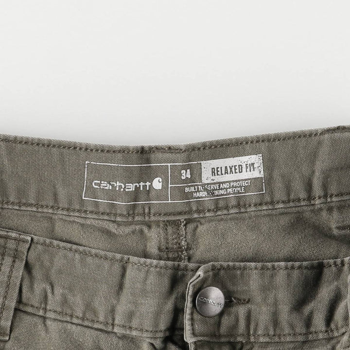 Carhartt Relaxed Fit Duck Work Shorts, Short Pants, Men's, W34 equivalent cotton gray type Vintage Second Hand