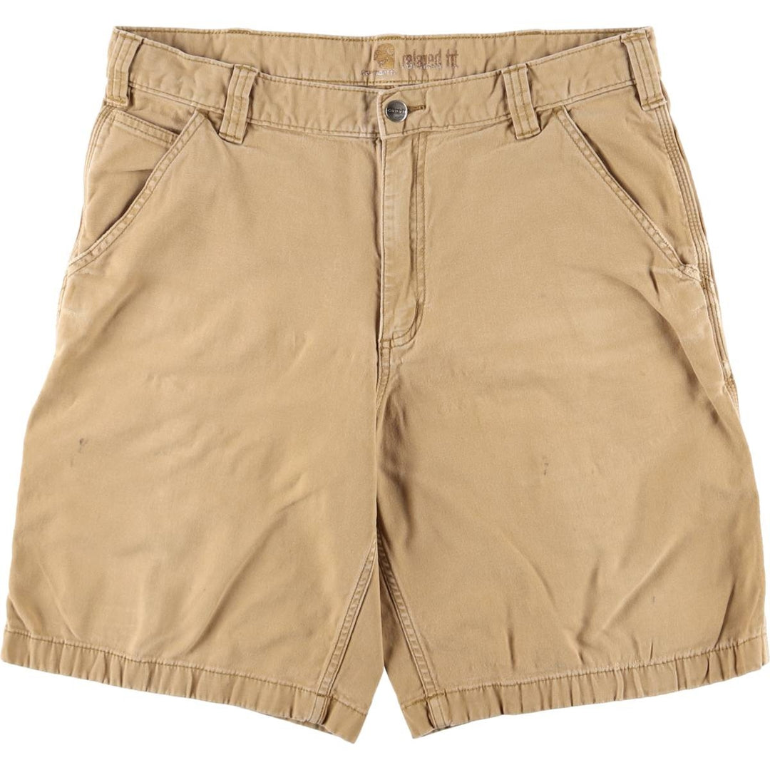 Carhartt Relaxed Fit Duck Cargo Shorts, Men's, Size 35 cotton ocher yellow type Vintage Second Hand