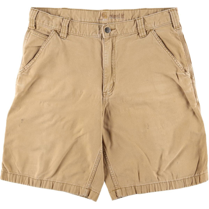 Carhartt Relaxed Fit Duck Cargo Shorts, Men's, Size 35 cotton ocher yellow type Vintage Second Hand