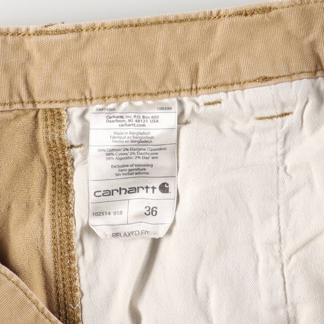 Carhartt Relaxed Fit Duck Cargo Shorts, Men's, Size 35 cotton ocher yellow type Vintage Second Hand