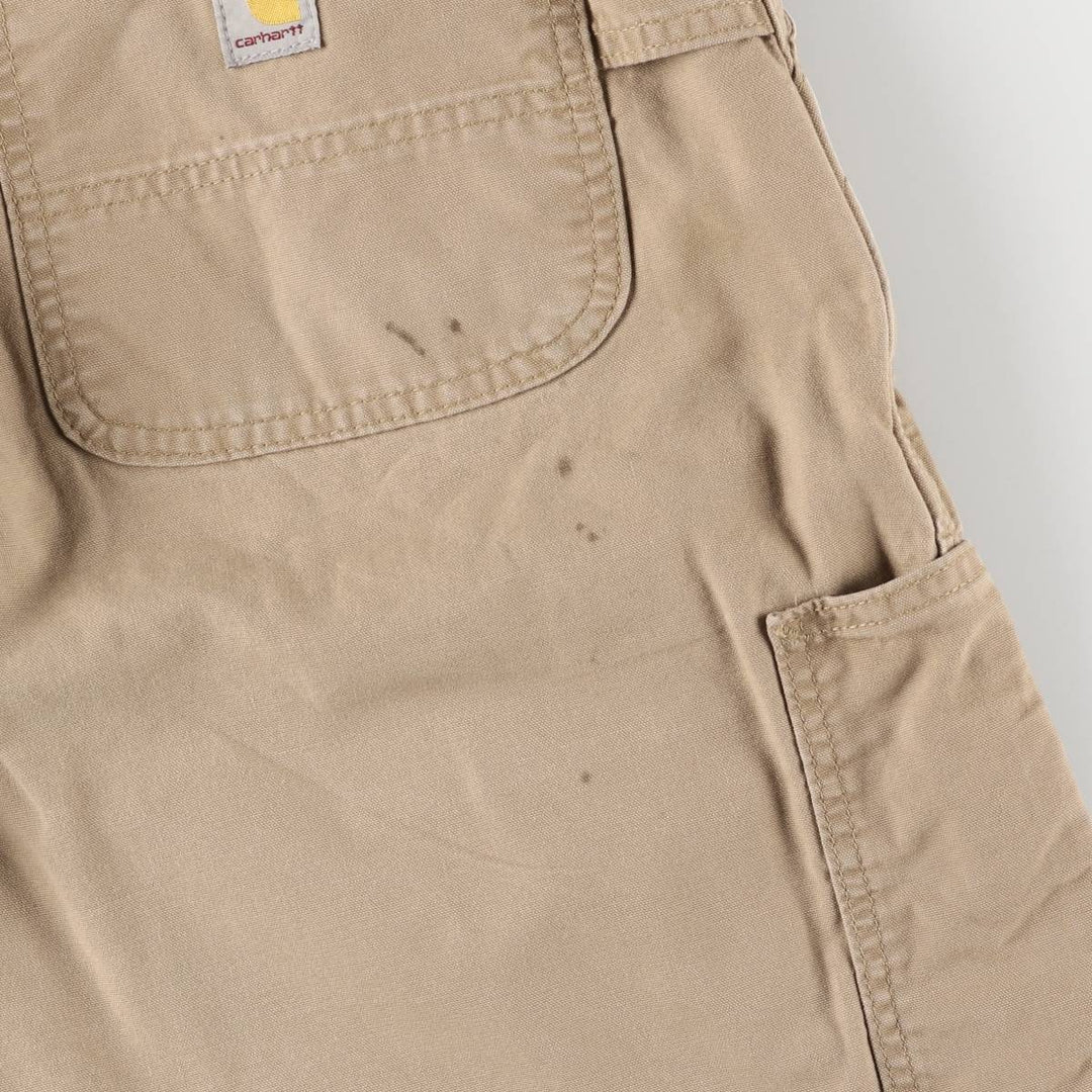 Carhartt Loose Fit Duck Work Shorts, Men's Size 34 cotton ocher yellow type Vintage Second Hand
