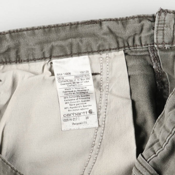 Carhartt Relaxed Fit Duck Work Shorts, Men's Size 36 cotton gray type Vintage Second Hand