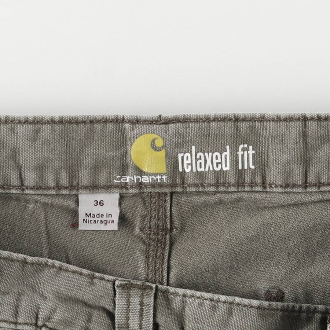 Carhartt Relaxed Fit Duck Work Shorts, Men's Size 36 cotton gray type Vintage Second Hand