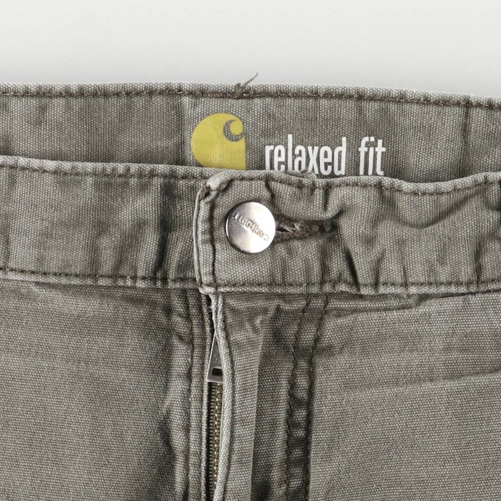 Carhartt Relaxed Fit Duck Work Shorts, Men's Size 36 cotton gray type Vintage Second Hand