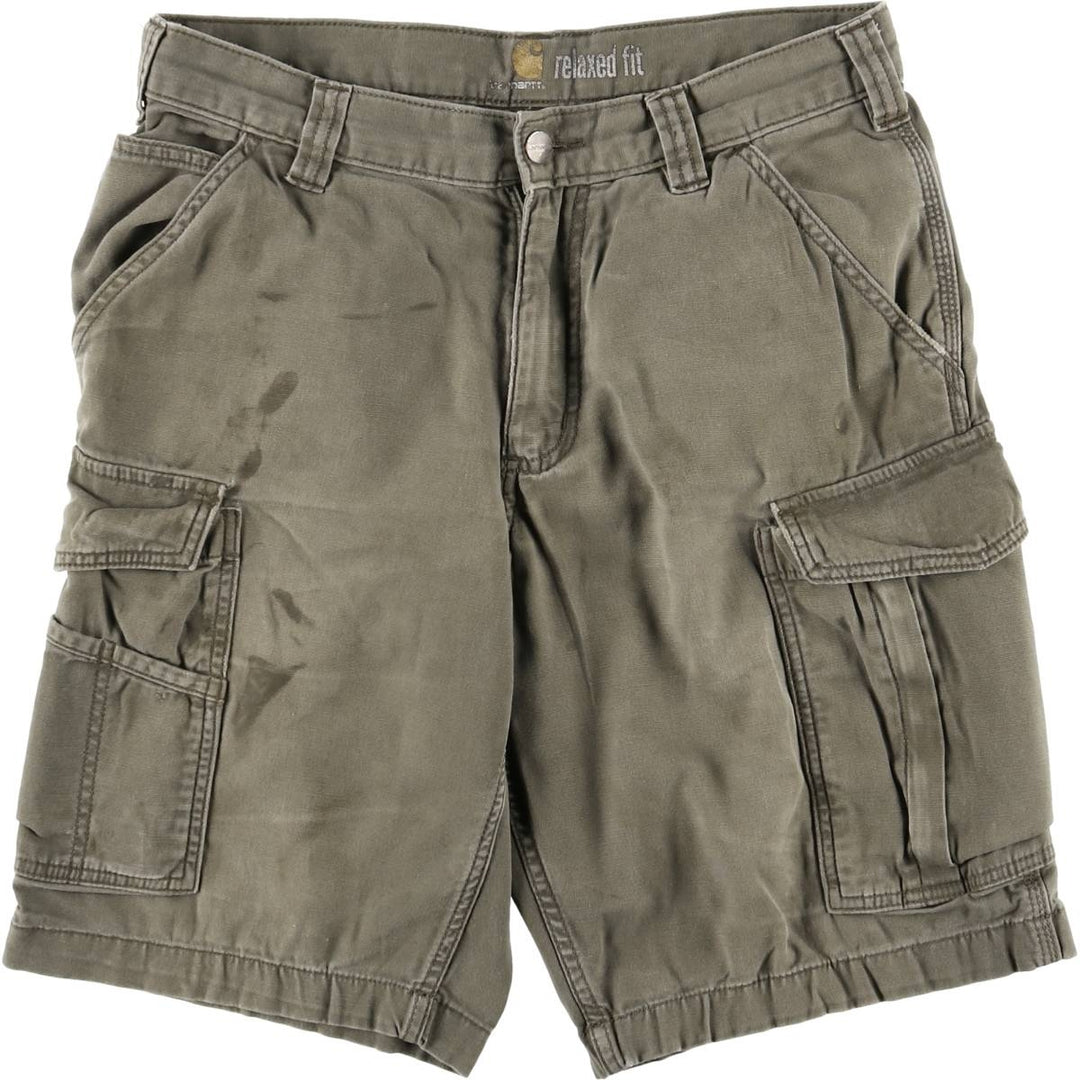 Carhartt Relaxed Fit Duck Cargo Shorts, Men's Size W32 cotton gray type Vintage Second Hand