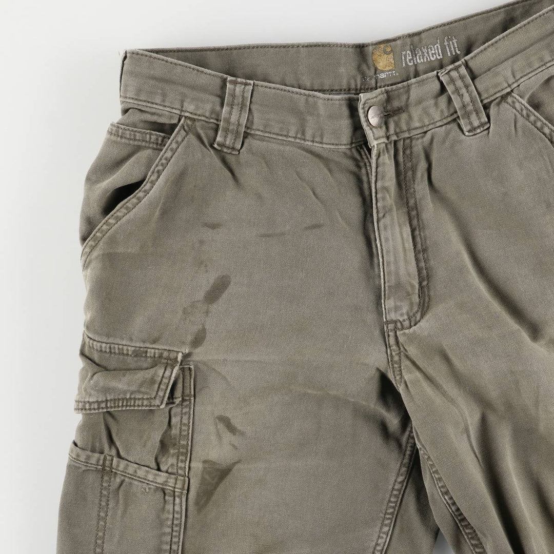 Carhartt Relaxed Fit Duck Cargo Shorts, Men's Size W32 cotton gray type Vintage Second Hand