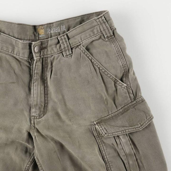 Carhartt Relaxed Fit Duck Cargo Shorts, Men's Size W32 cotton gray type Vintage Second Hand