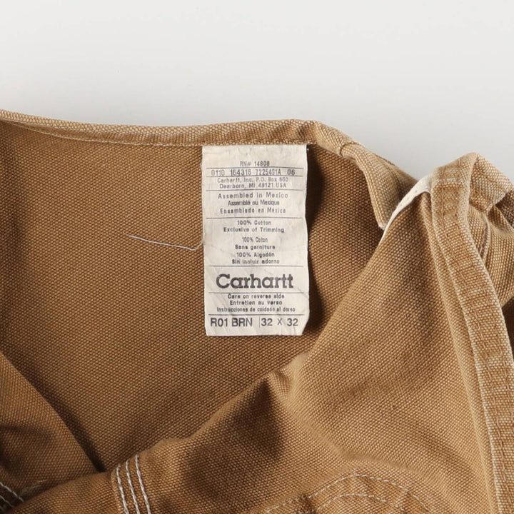 Carhartt Double Knee Duck Overalls, Men's, Size W33 cotton brown type Vintage Second Hand